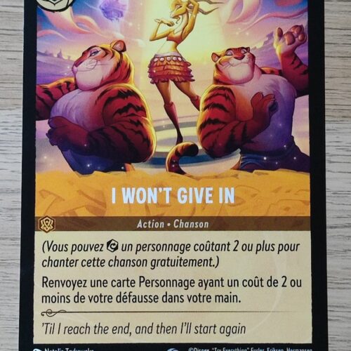 I won’t give in
