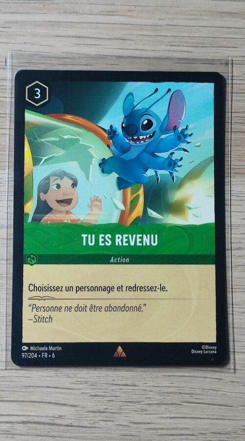 Tu es revenu